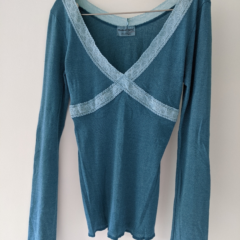 Michael stars turquoise top